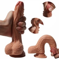 Realistický penis so semenníkmi, silikónové dildo