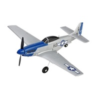 Top RC Hobby Mini Mustang P51D s gyroskopom 450 mm RTF - modré striebro