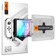 NINTENDO SWITCH OLED tvrdené sklo Spigen Glas.tr Ez Fit 2-bal