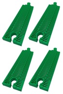 4 x BRIO IKEA Bigjigs koľajnicová spojka flexibilná 150 mm zelená