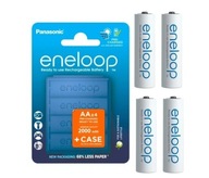 4X PANASONIC ENELOOP R6 AA BATÉRIE 4BL + KRABIČKA