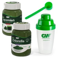 Green Ways 100% BIO Set - Chlorella Green Barley + šejker a odmerka