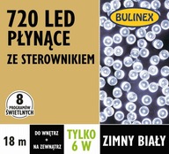 Energeticky úsporné žiarovky Bulinex 720LED, studená biela, 18m, prietok + ovládač