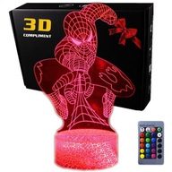 3D LED USB nočná lampa + diaľkové ovládanie Spider-Man Ball