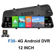 12-palcový 4G 3v1 GPS DVR Spätné zrkadlo