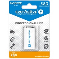 everActive 6F22/9V Ni-MH batéria 320 mAh číta