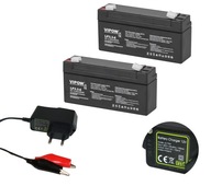 Sada 2x bezúdržbová BATTERY AGM batéria 6V 3,3Ah + 12V NABÍJAČKA