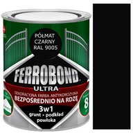 Ferrobond farba na kov na liatinu, POLOMATNÁ ČIERNA