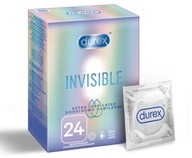 DUREX INVISIBLE VLHČENÉ KONDÓMY 24 KUSOV