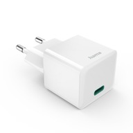 Hama mini 1x USB-C 30W nástenná nabíjačka, biela