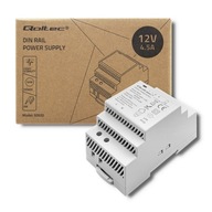 Qoltec napájací zdroj na DIN lištu / 54W / 12V / 4,5A / Grey