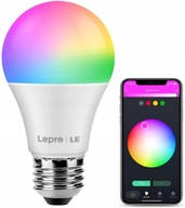 LEPRO INTELIGENTNÁ LAMPA WIFI LED RGB + CCT 9W E27