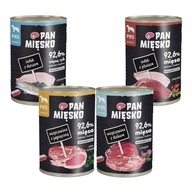 PAN MEAT Mokré krmivo pre psov, mix príchutí, 4 x 400 g