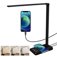 Stolná lampa s 10W bezdrôtovým USB nabíjaním