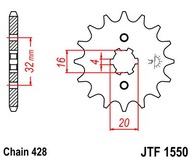 JT JTF1550.14 PREDNÉ OZUBENÉ KOLO