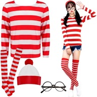 OUTFIT KDE'S WALLY CARNEVAL HALLOWEEN WHERE'S WALLY 164 170