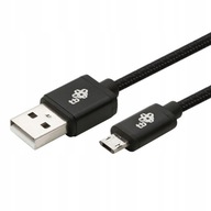 TB USB-mikro USB KÁBEL 1m čierny BRAID + OBRÁBITEĽNÝ