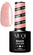 NIUQI Rubber hybrid base Pink Silver Glitter