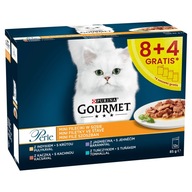 Gourmet Perle mokré krmivo pre mačky morka kačica tuniak 12x85g