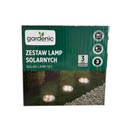 Záhradná vstavaná solárna lampa 12 cm 3 ks.