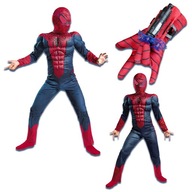 JEDNORÁZOVÝ OUTFIT SPIDERMAN 128 / 134 SVALOV + SPÚŠŤAČ SPIDER MAN