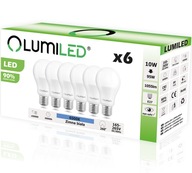 6x LED žiarovka E27 10W = 75W 1055lm 6500K LUMILED