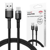 Feegar USB-A micro-USB QC 3.0 nylonový 2.4A kábel