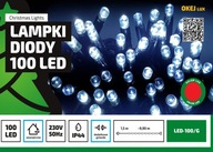 LED-100/G červené vonkajšie osvetlenie vianočného stromčeka + zásuvka