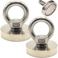 2x NEODYMIUM MAGNET 50kg Držiak UM36 50kg STRONG s okom na pátracie lano