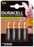 Duracell 1,2V AA 2500mAh NiMH batéria 4 ks