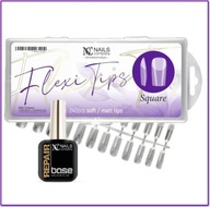 Nails Company Flexi Tips Square + Clear Base 6ml set