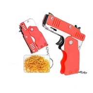 1ks Mini Keychain Gun Gumička Detská pištoľ