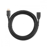 HDMI v2.0 F-M kábel, pozlátený, 3m predlžovací kábel