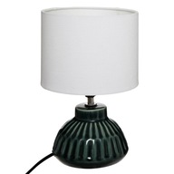 ZELENÁ KERAMICKÁ STOLNÁ NOČNÁ LAMPA + tienidlo