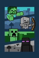 MINECRAFT DEKA 100x150 ZOMBIE CREEPER ENDERMAN