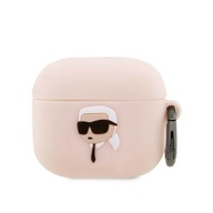 Karl Lagerfeld Silicone NFT Karl Head 3D – puzdro AirPods 3 (ružové)