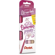 Kaligrafické perá Pentel lettering 4 ks