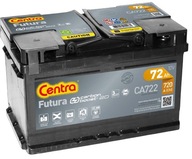 BATÉRIA CENTRA FUTURA 72AH 720A 12V CARBON CA722 VÝROBA 23.11.