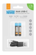 Nabíjacie batérie 1,5V 2x AAA R3 USB-C 500 mAh