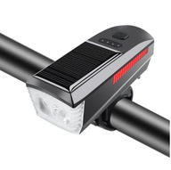 LED SOLÁRNY BICYKEL SVETLO POWERBANKA USB HORN