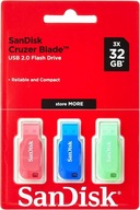 USB kľúč SanDisk Cruzer Blade 32 GB 3 kusy