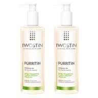 Sada 2x gél na umývanie tváre Iwostin Purritin Active, 300 ml