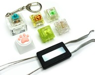 Keychain Cat Paw + Gateron AKKO Keycap Set a Switch sťahovák