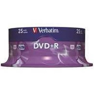 Disky Verbatim DVD+R 4,7 GB 16x 25 ks