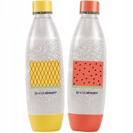 Fľaše na vodu do karbonizátora 1 l Sodastream pomelo / melón vzor dvojbalenie