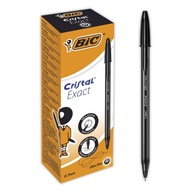 BIC CRISTAL EXACT GUĽOVODOVÉ PERO S ČIAPKOM KANCELÁRSKA ŠKOLSKÉ SET ČIERNA x20