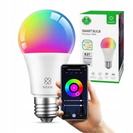 E27 farebná LED žiarovka WIFI Tuya RGBW RGB SMART Inteligentné WOOX