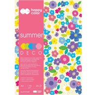 DECO SUMMER blok A4, 170g.20 listov. 5 farieb HA 3817