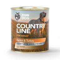 John Dog Country Line Králik Morčacie 6x800g