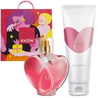 AVON LOV U KOZMETICKÝ SET DARČEKOVÝ VODA VOŇANÁ 50ML + ZADARMO